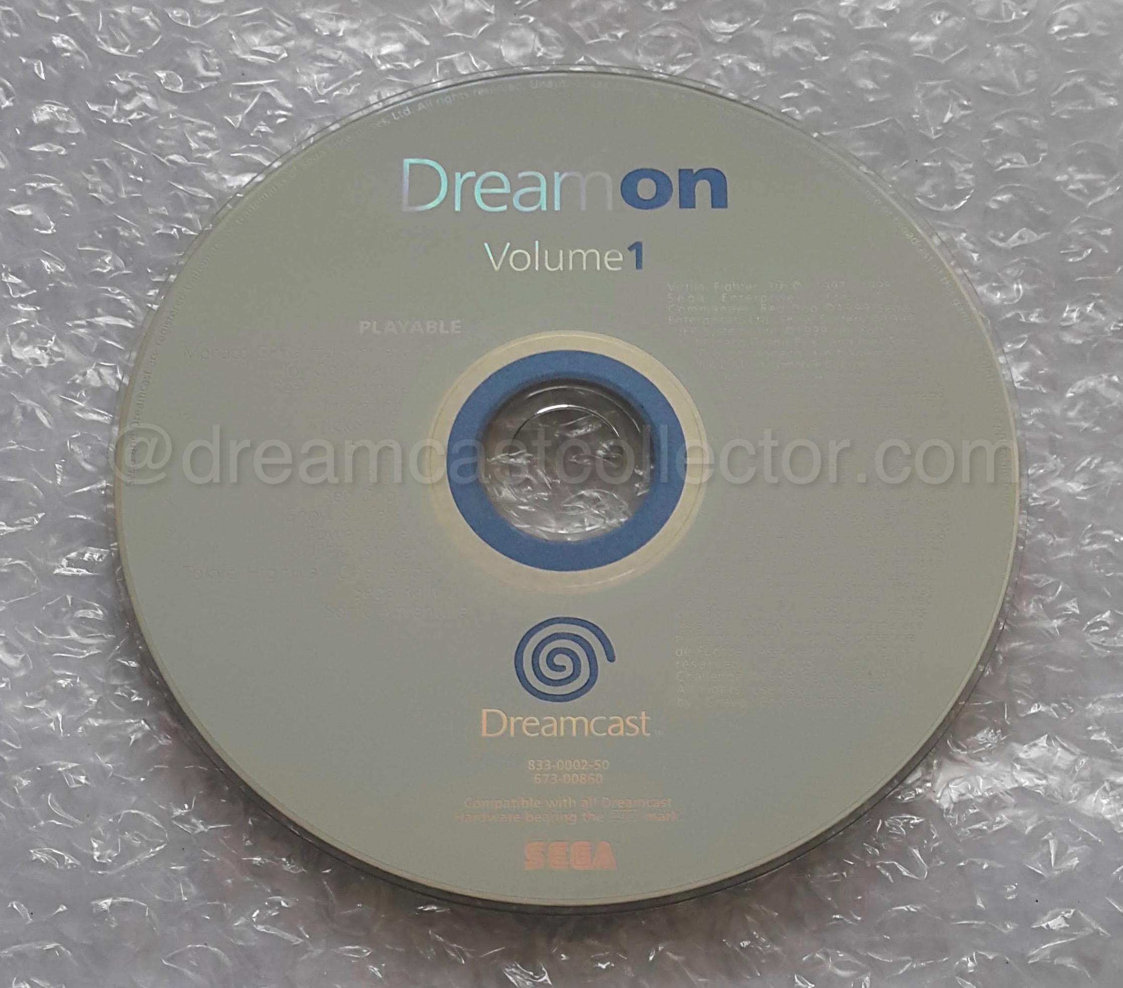 I suspect that DreamOn Volume 1 will be very familiar to many European Dreamcast owners as it was the default pack-in demo disc for early Dreamcast systems. Given that it was so ubiquitous it's unsurprising that it exists in many disc variants as well as packaging types. My copy from around the time of the systems UK launch came packaged in a transparent jewel case without any inserts. It was at some undetermined point replaced, with a domestic version manufactured by EMI HOLLAND still packaged in the same fashion. The last revision was both a copy of the original DreamKey & DreamOn Volume 1 packaged together in a single jewel case with both front and back inserts.